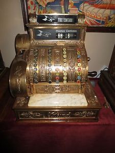 Antique National Cash Register 442X in Nice Restored Condition