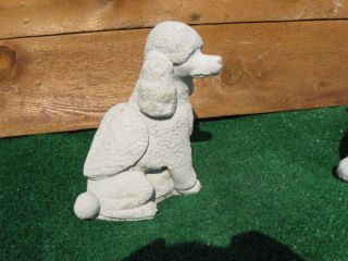 Concrete Poodle Dog Angel Memorial Grave Marker Headstone Statue Pet