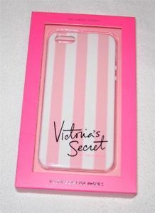 Victoria's Secret Pink Stripe Logo Apple iPhone 5 Cell Phone Case Cover RARE New