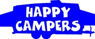 Happy camper Pop Up Trailer Sticker Decal Graphic Popup