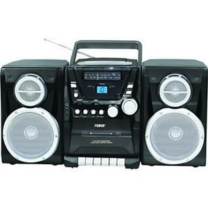Naxa NPB 427 Stereo Boombox Am FM Radio CD Player Cassette Player Recorder