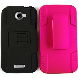 Cell Phone Cover Case Accessory for HTC One x Black Pink