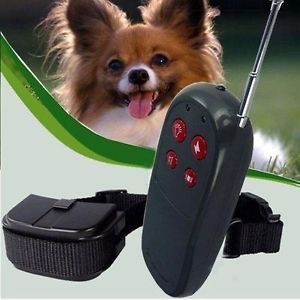 4 in 1 Remote Small Med Dog Training Shock Vibrate Collar Trainer Safe for Pets