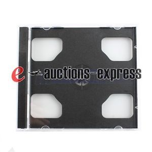 100 Pack Standard Double 10mm Black CD DVD Jewel Cases