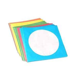 100 Assorted Color CD DVD Paper Sleeve Blue Orange Green Yellow Light Orange