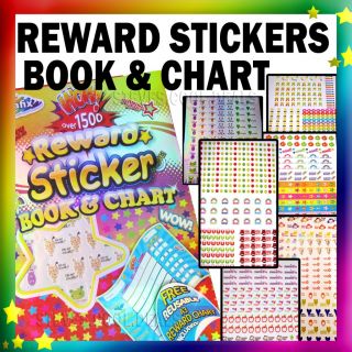 Childrens Kids A3 Reward Chart Stickers Teacher Good Behaviour A4 Book Pad Stars