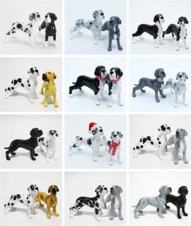 Uncrop Ears Great Dane SP Shaker Art Dog Paint Figurine