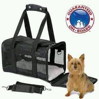 Airline Approved Small Dog Pet Carrier Tote Sherpa Black