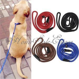 4 Colors Pet Dog Puppy Nylon Rope Training P Leash Slip Lead Strap Collar 59"