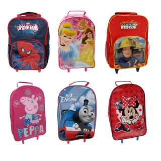 Kids Wheeled Trolley Bag Suitcases Childrens Disney and Character Designs