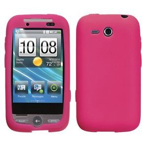 At T HTC Freestyle Cell Phone Hot Pink Accessory Silicone Skin Soft Case Cover
