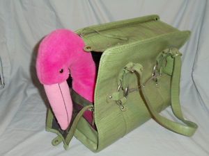 Pet Carrier Purse Tote Bag Green Small Dog Toy Handbag Travel Puppy Care Cat