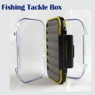 4 25" x 3" x 1 2" inch Fly Fishing Box Double Side Waterproof Foam Trackle Case