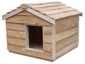 Large Insulated Cedar Cat House Small Dog House Shelter