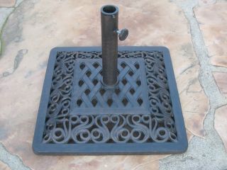 55 lbs Cast Iron Outdoor Patio Free Stand Umbrella Square Base 22" Powder Coated