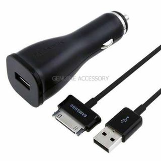 Genuine Car Charger for Samsung Galaxy Tab 2 7 0 10 1 USB Data Cable Sync