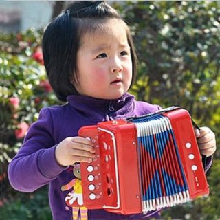 New Kids Instrument Music Accordion Button Piano Toys Great Gift Kids Red