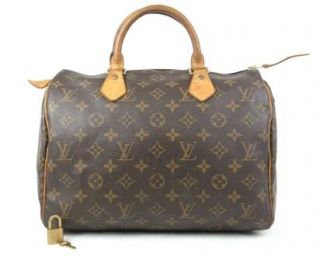 Authentic Louis Vuitton Monogram Leather Speedy 30 Brown Color Hand Bag Purse