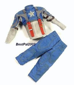 1 6 Scale Hot Toys Captain America Costume Set Jacket Pants The First Avenger