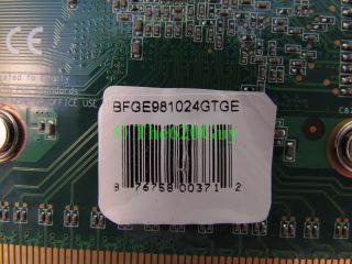 BFG BFGE981024GTGE NVIDIA GeForce 9800 GT 1GB DDR3 256 Bit Dual DVI Video Card