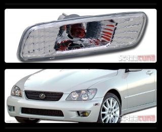 Depo Clear Front Bumper Side Marker Lights Amber Bulbs