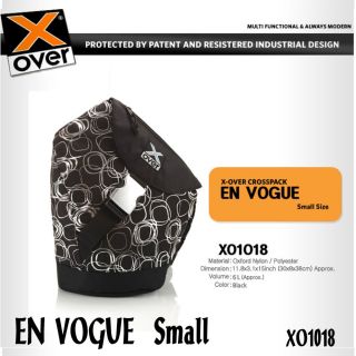 X Over Sling Backpack Outdoor School Travel Extreme En Vogue Small Silver Black