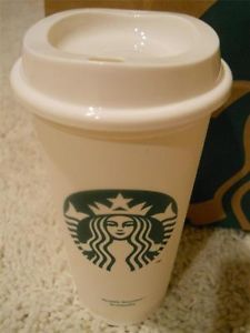 New Starbucks Plastic Travel Togo 16oz Grande Coffee Tea Tumbler Cup w Lid VHTF