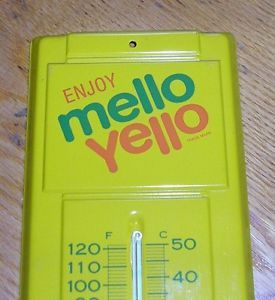 Vintage Mello Yello Advertising Thermometer Nice Soda Pop Coke Product