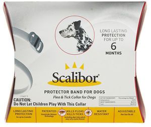 2 6 mos Water Resistant Scalibor Flea Tick Collar for Dogs One Size Fits All