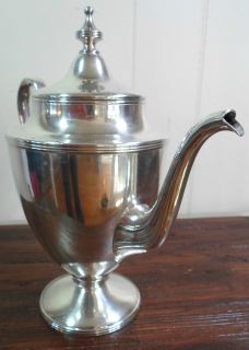 Vintage Art Deco Colonial Silver Co Quadruple Plate Tea Coffee Pot