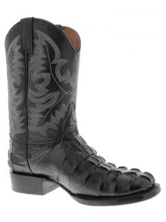 Men's Black Leather Cowboy Boots