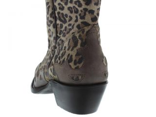 Womens Leather Cowboy Boots Ladies Sexy Leopard Cheetah Western Rodeo Biker 2013