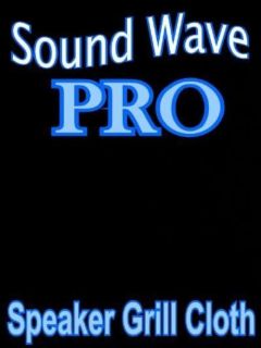 Pro Audio Speaker Grill Cloth Fabric Black Sound Wave