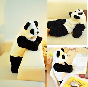 Baby Boy Girl Hooded Panda Quilted Jumper Romper Fleece Snowsuit Outwear Costume