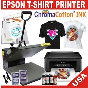 1 T Shirt Heat Transfer Press Epson Printer T Shirt Maker Complete Starter Kit