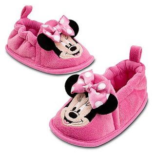 Minnie Mouse Face Slippers Soft Shoes Pink Infant 0 24M Costume 