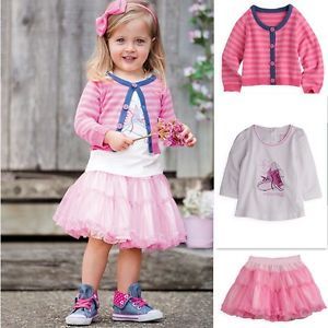 Princess Style Girl Baby Kid Tops Coat Skirt Outfit Set Clothing Costume X4