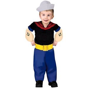 Popeye The Sailor Toddler Baby Infant Boys Halloween Costume