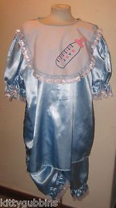 Adult Baby Boy Silky Role Play Panto Carnival Fancy Dress Costume Large Sz