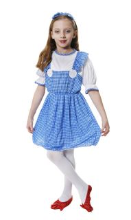 Childs Dorothy Country Girl Fancy Dress Costume Large 10 12yr