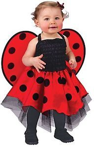 Ladybug Lady Bug Toddler Infant Dress Child Costume Fairy Wings Cute Red New