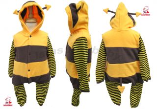 Baby Boy Girl Fleece Bee Ladybird Costume Romper 6 27m