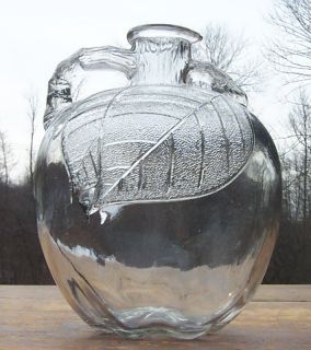Antique White House Vinegar 1 2 Gallon Apple Shaped Art Glass Jug Bottle
