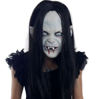 Creepy Vampiress Vampire Mask Head Halloween Costume Theater Prop Novelty