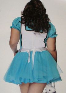 Sexy Sissy Alice in Wonderland Adult Baby Bow Tutu Costume Dress Plus 1x 2X