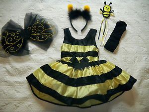 Toddler Costume 4T Bumble Bee Tulle Authentic Kids Dress EXTRAS Halloween