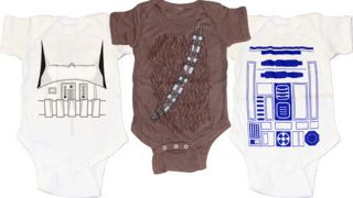 Choose Infant Baby Star Wars Storm Trooper Chewbacca R2 D2 Costume Onesie Romper