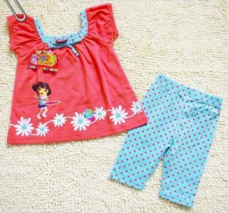 Girl Princess Dora Dress Shorts Skirt Pants 1 5Y Kids Top Costume Fairy 2pcs