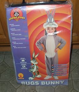 New Looney Tunes Bugs Bunny Halloween Child Costume Toddler 2 4