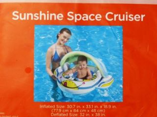 Sunshine Space Shuttle Cruiser Baby Infant Pool Shade Float Inflatable New